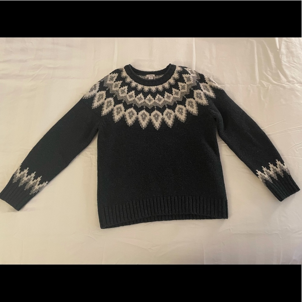 L.L. Bean Vintage fair isle wool sweater
